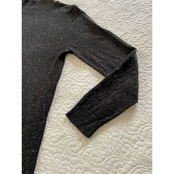 J. Jill Tunic Length Mock Neck Speckled Sweater Black Pullover Casual Size S - Picture 6 of 9